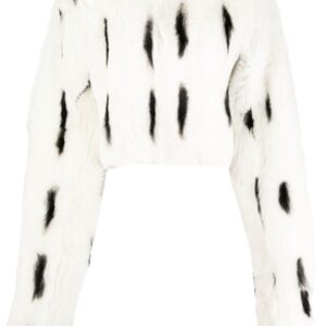 Balmain shearling boat-neck top