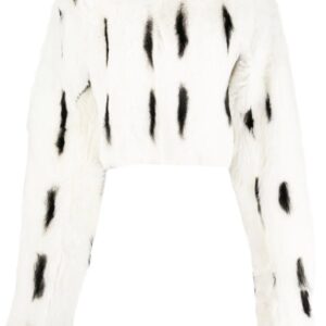 Balmain  shearling boat-neck top