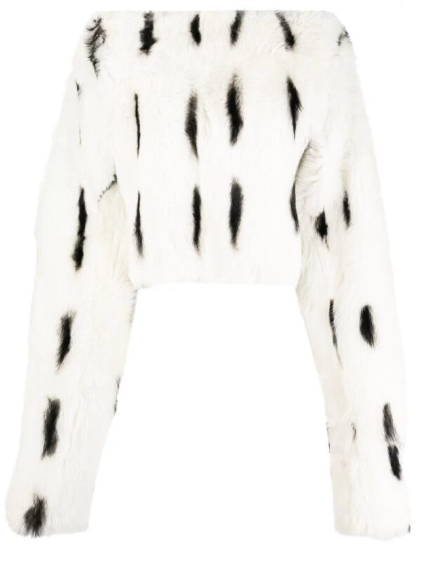 Balmain  shearling boat-neck top