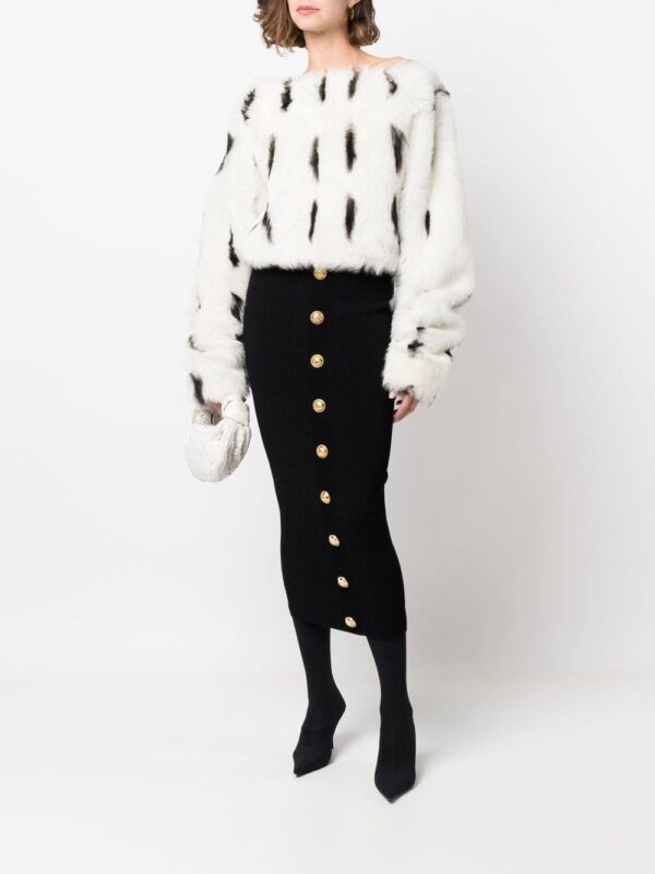 Balmain shearling boat-neck top - Image 2