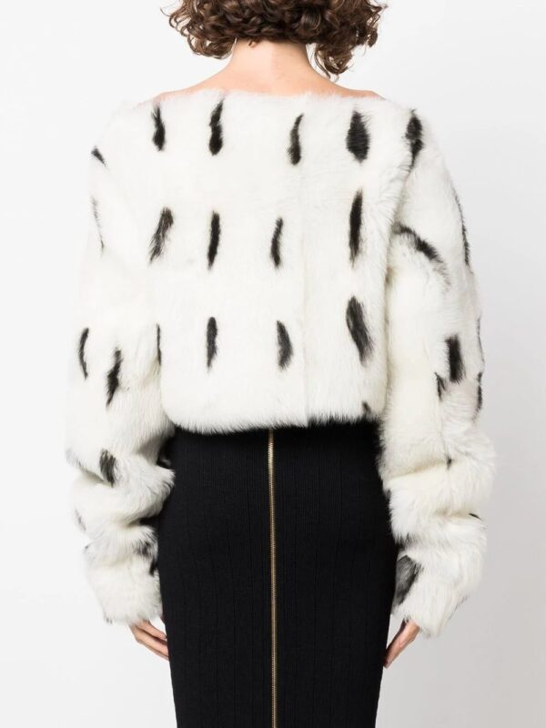 Balmain  shearling boat-neck top - Image 4