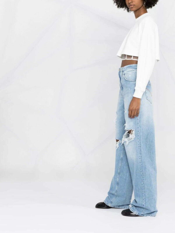 Alexander McQueen  layered cropped sweatshirt - Image 4