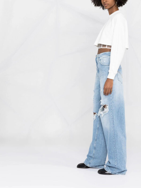 Alexander McQueen  layered cropped sweatshirt - Image 4