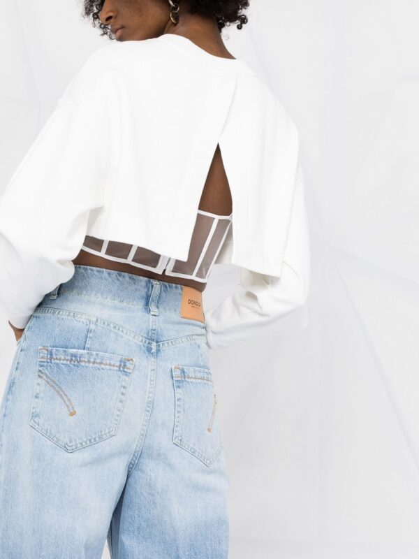 Alexander McQueen  layered cropped sweatshirt - Image 3