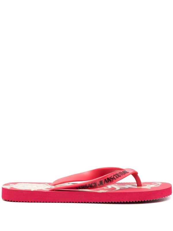 Versace Jeans Couture  side logo-print flip flops