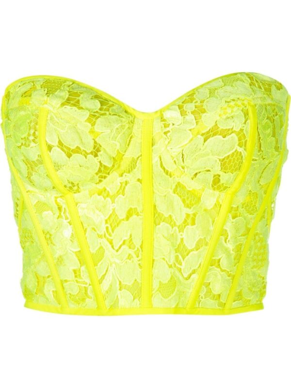 Alexander McQueen  floral-lace cropped top