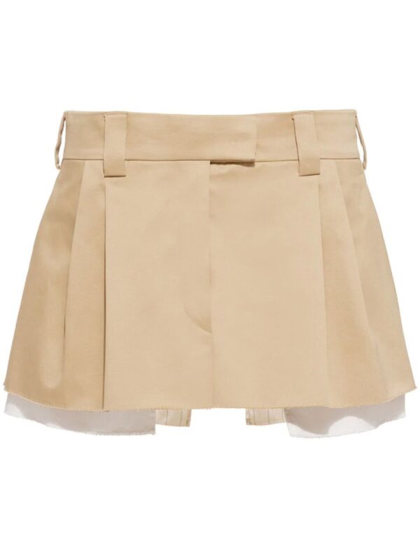 Miu Miu  embroidered-logo chino miniskirt