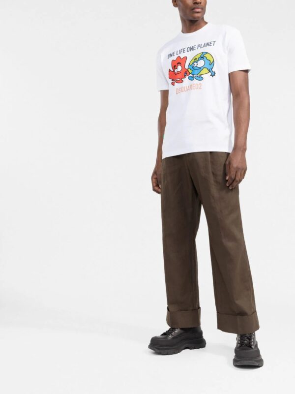 Dsquared2  slogan-print cotton T-shirt - Image 2
