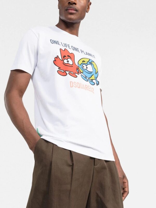 Dsquared2  slogan-print cotton T-shirt - Image 3
