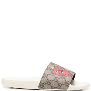 Gucci  logo-print open-toe slides