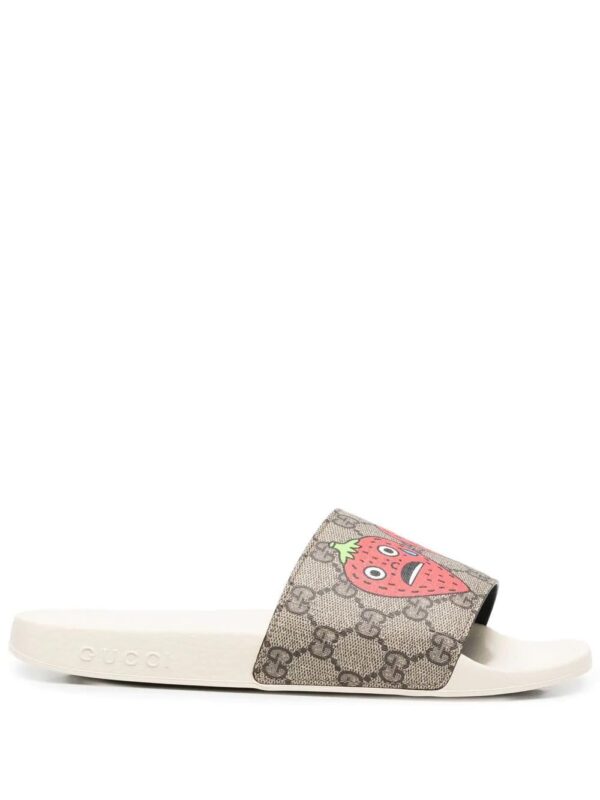 Gucci  logo-print open-toe slides