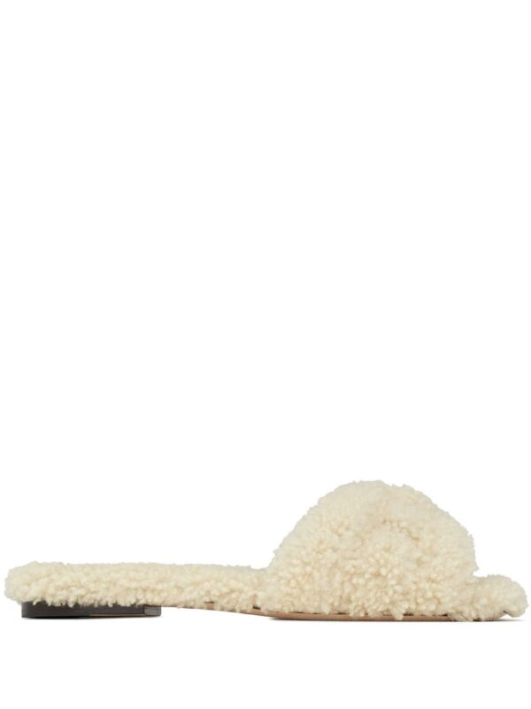 Saint Laurent shearling flat slides