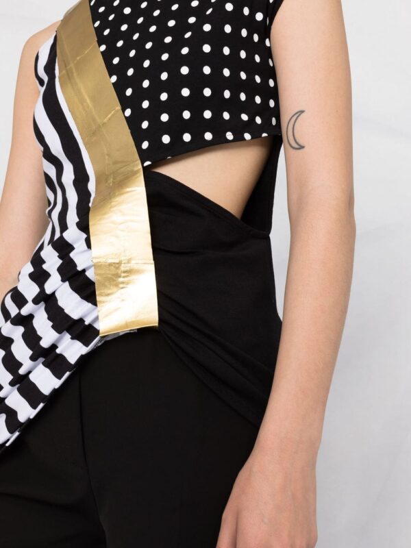 Balmain mix-print asymmetric top - Image 3