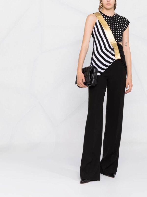 Balmain mix-print asymmetric top - Image 2