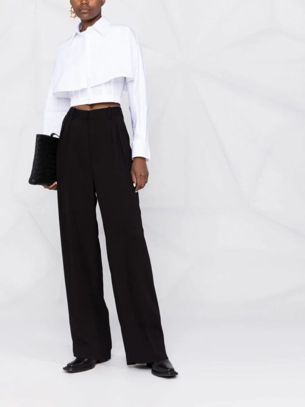 Alexander McQueen  layered cropped shirt - Image 2