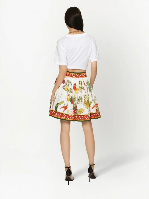Dolce & Gabbana  graphic-print A-line mini skirt - Image 4
