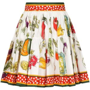 Dolce & Gabbana  graphic-print A-line mini skirt