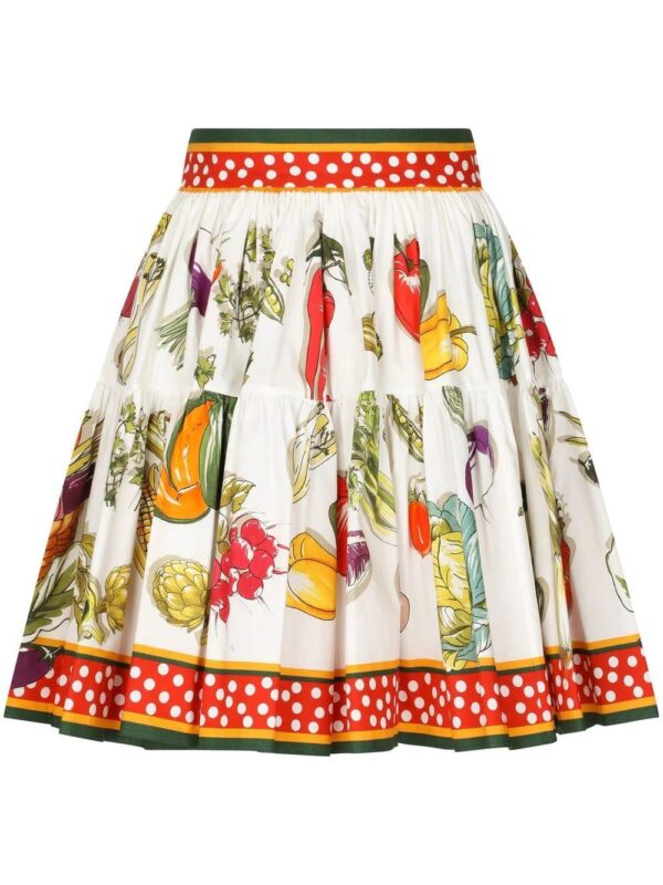 Dolce & Gabbana  graphic-print A-line mini skirt