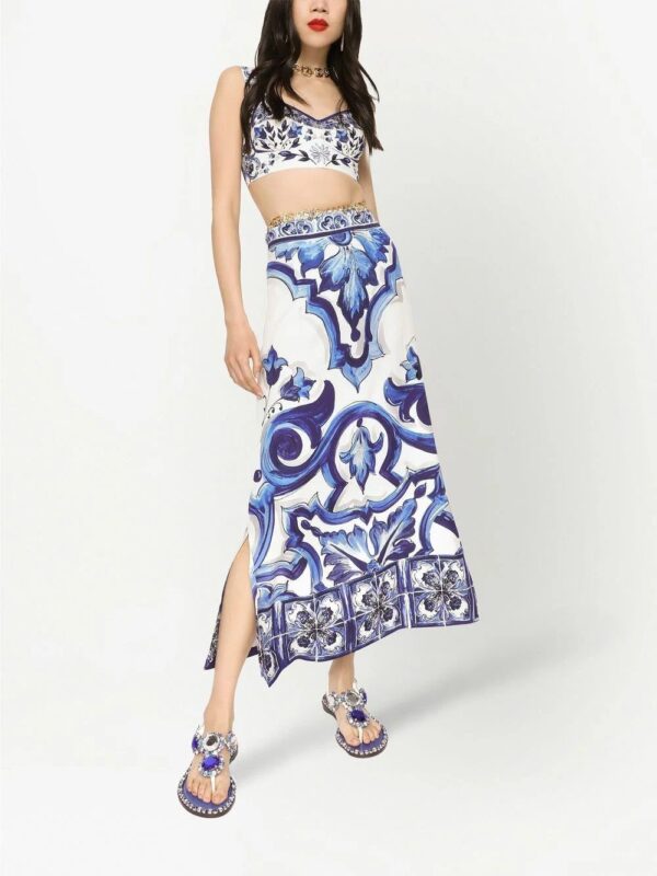 Dolce & Gabbana  Majolica-print maxi skirt - Image 2