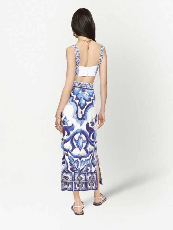 Dolce & Gabbana  Majolica-print maxi skirt - Image 4