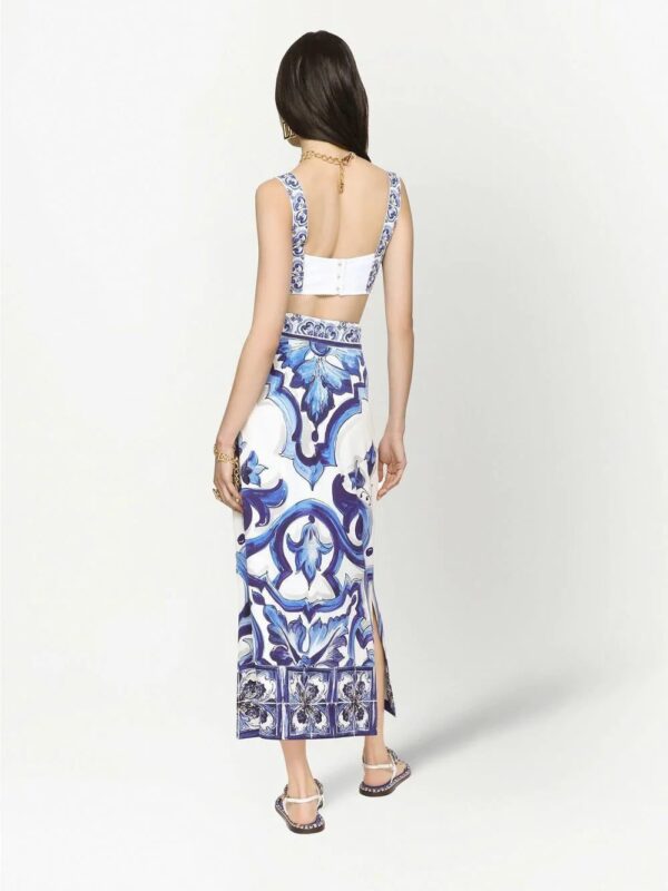 Dolce & Gabbana  Majolica-print maxi skirt - Image 4