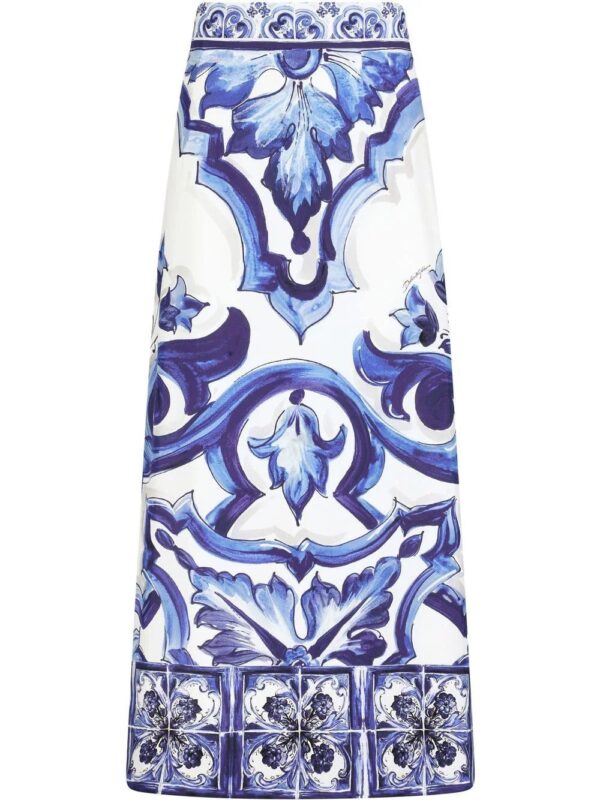 Dolce & Gabbana  Majolica-print maxi skirt
