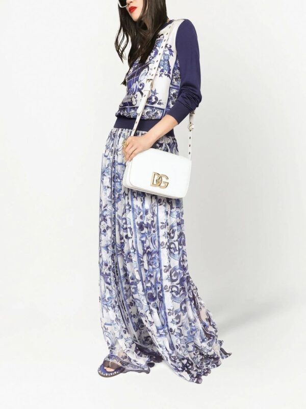 Dolce & Gabbana  Majolica-print silk floor-length skirt - Image 2