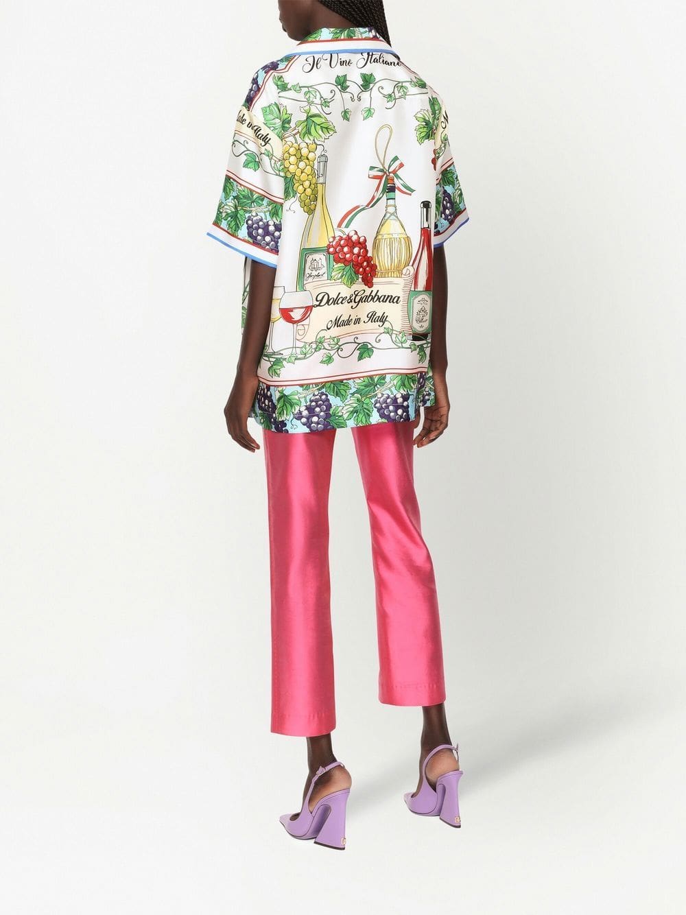 Dolce & Gabbana graphic-print silk-twill shirt - Image 4
