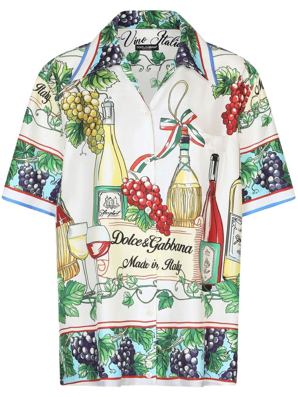 Dolce & Gabbana graphic-print silk-twill shirt