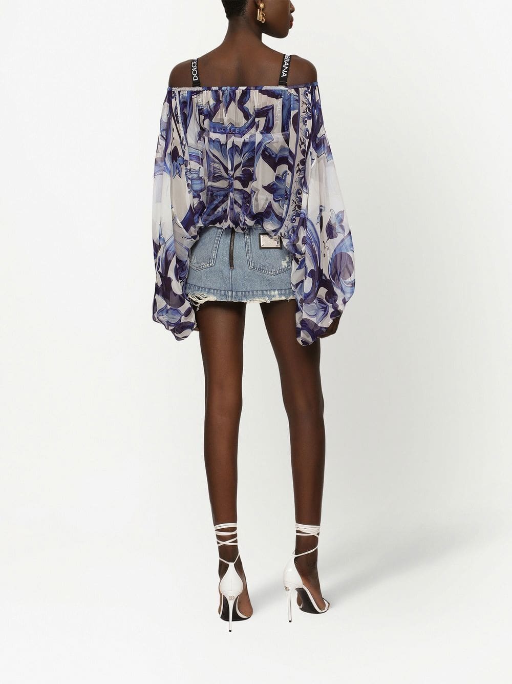 Dolce & Gabbana zebra-print chiffon blouse - Image 4