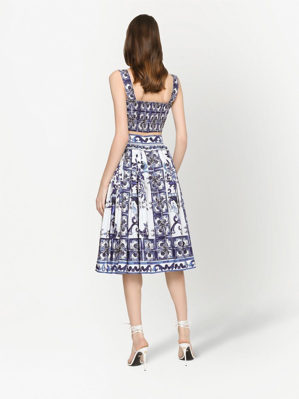 Dolce & Gabbana Majolica-print bralette top - Image 4