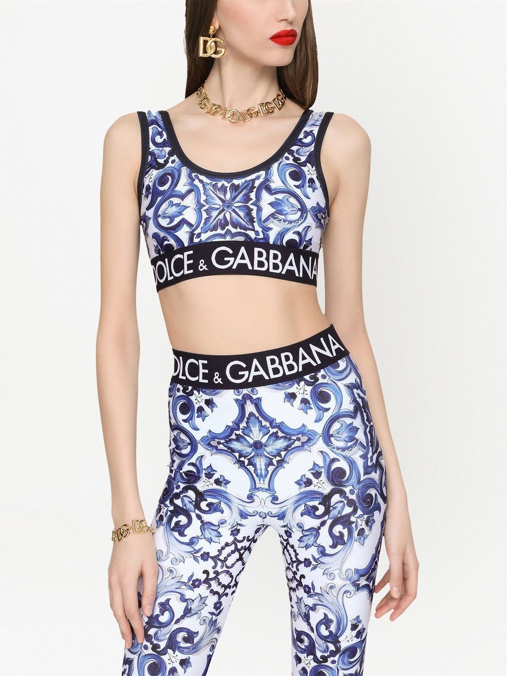 Dolce & Gabbana Majolica-print cropped top - Image 5