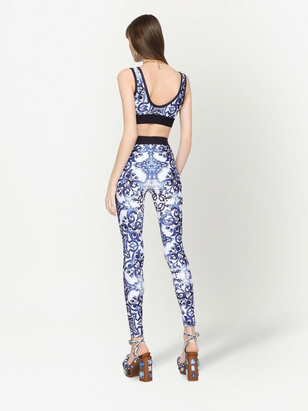 Dolce & Gabbana Majolica-print cropped top - Image 4