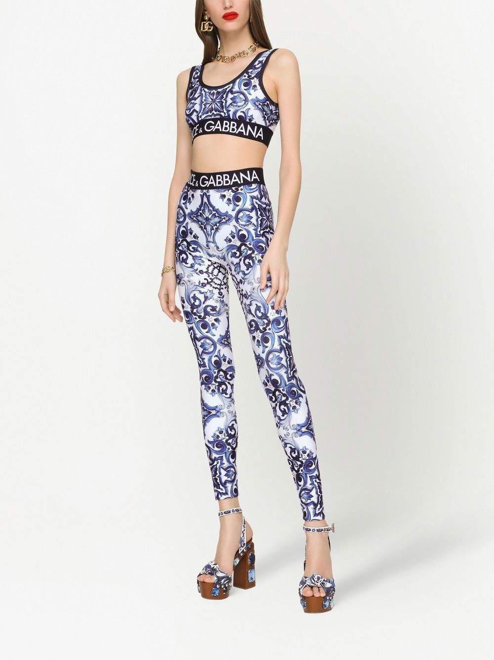 Dolce & Gabbana Majolica-print cropped top - Image 3