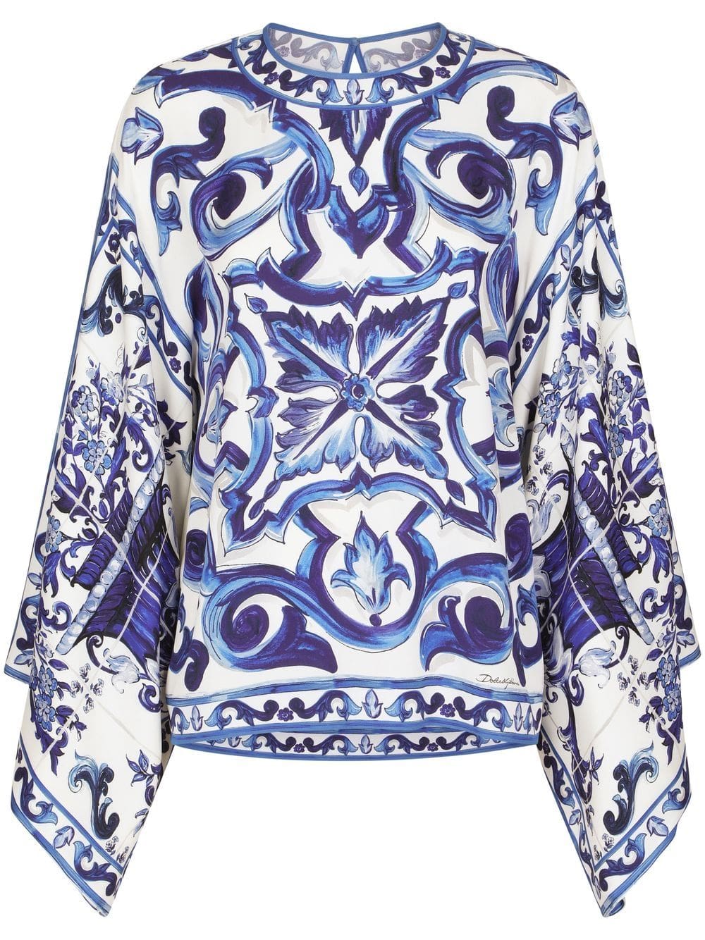 Dolce & Gabbana Majolica-print silk blouse