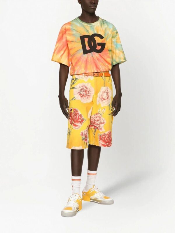 Dolce & Gabbana  tie-dye logo-print technical T-shirt - Image 3