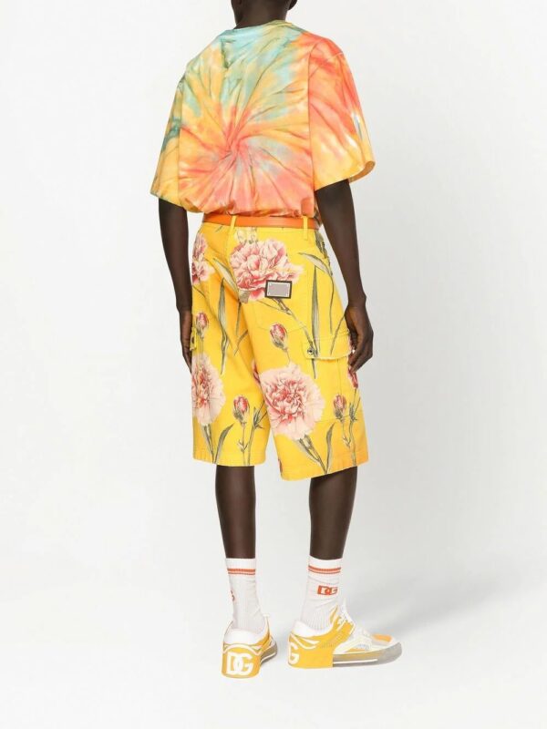 Dolce & Gabbana  tie-dye logo-print technical T-shirt - Image 4