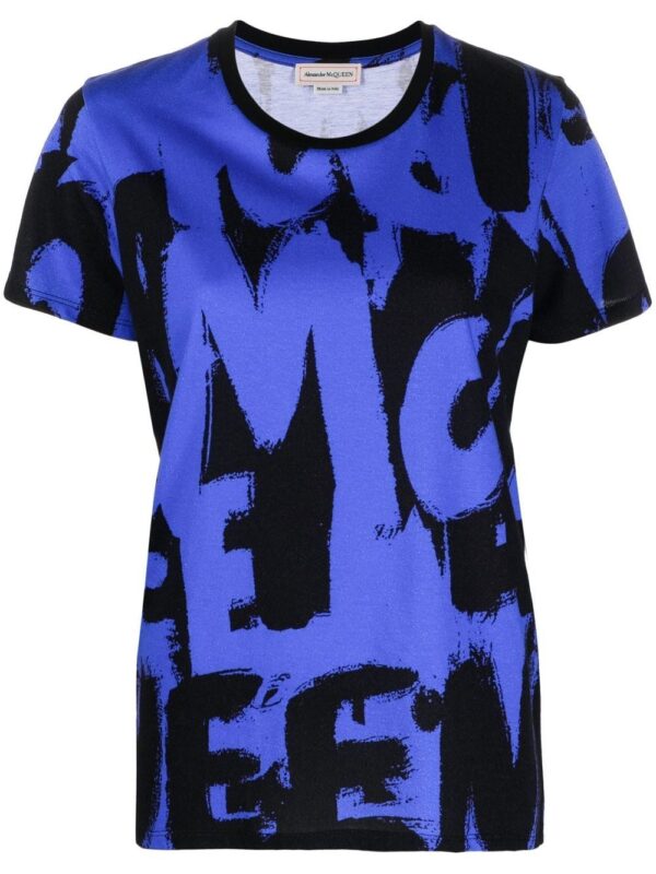 Alexander McQueen  graffiti-print cotton T-shirt