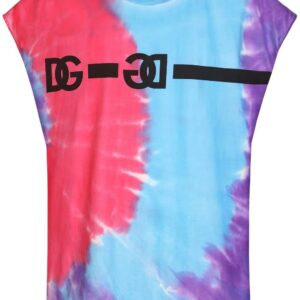 Dolce & Gabbana  tie-dye logo-print sleeveless T-shirt