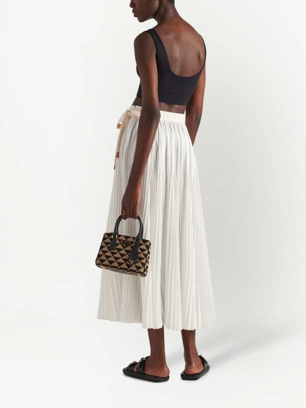Prada  pleated silk crepe midi skirt - Image 3