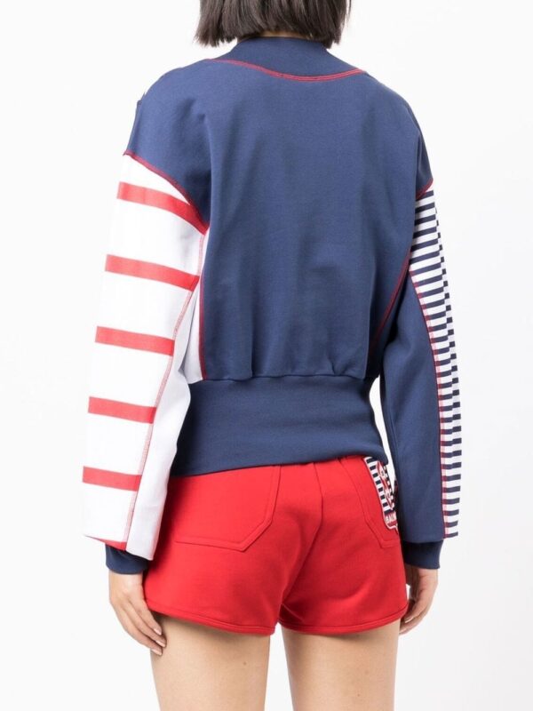 Balmain logo-print striped sweatshirt - Image 4