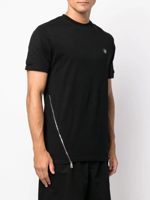 Philipp Plein  zippered logo-patch T-shirt - Image 3