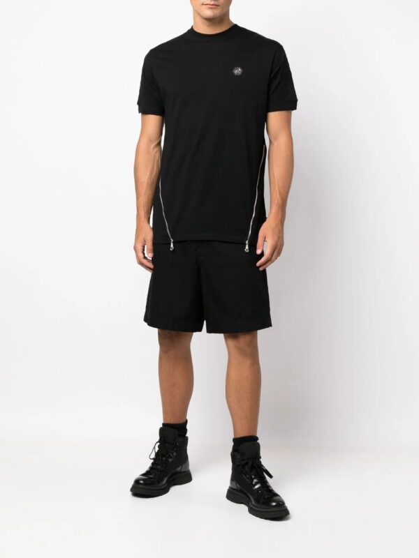 Philipp Plein  zippered logo-patch T-shirt - Image 2