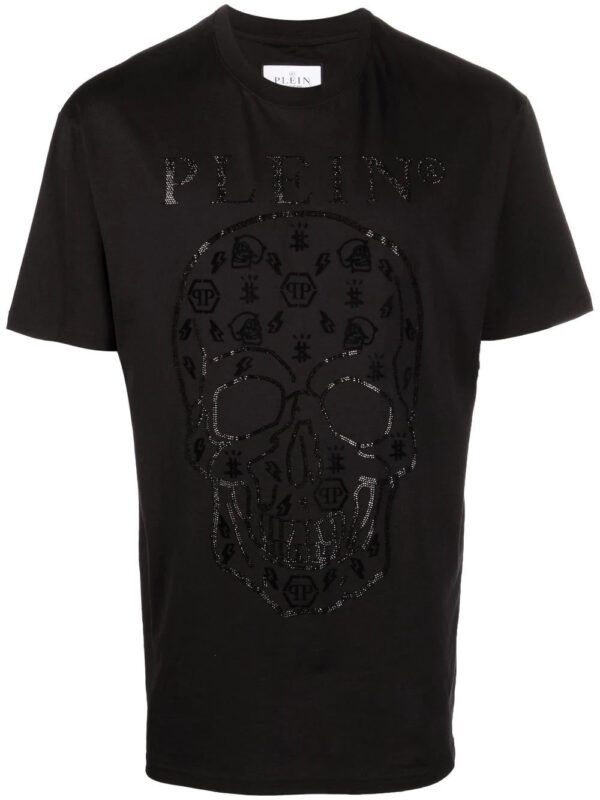 Philipp Plein  embellished logo-print detail T-shirt