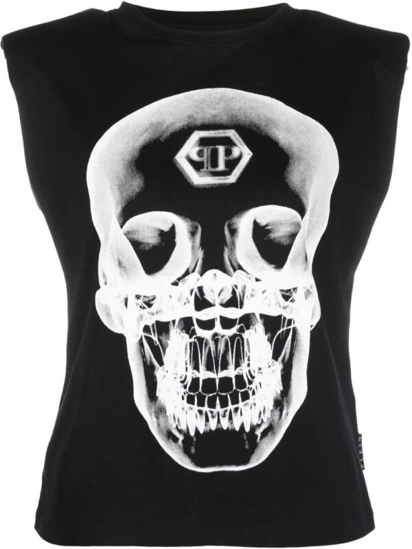 Philipp Plein  graphic-print sleeveless top
