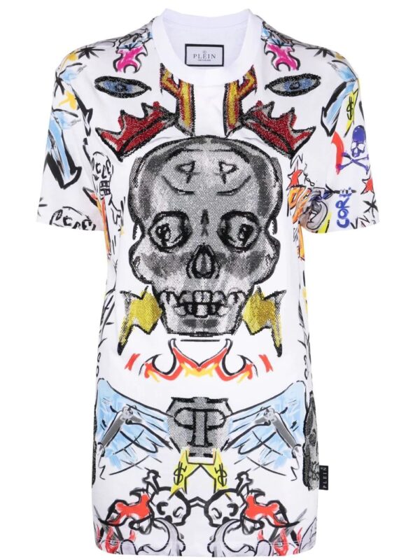 Philipp Plein  Man Fit Crystal Skull T-shirt