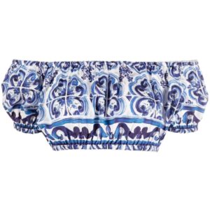 Dolce & Gabbana Majolica-print crop top