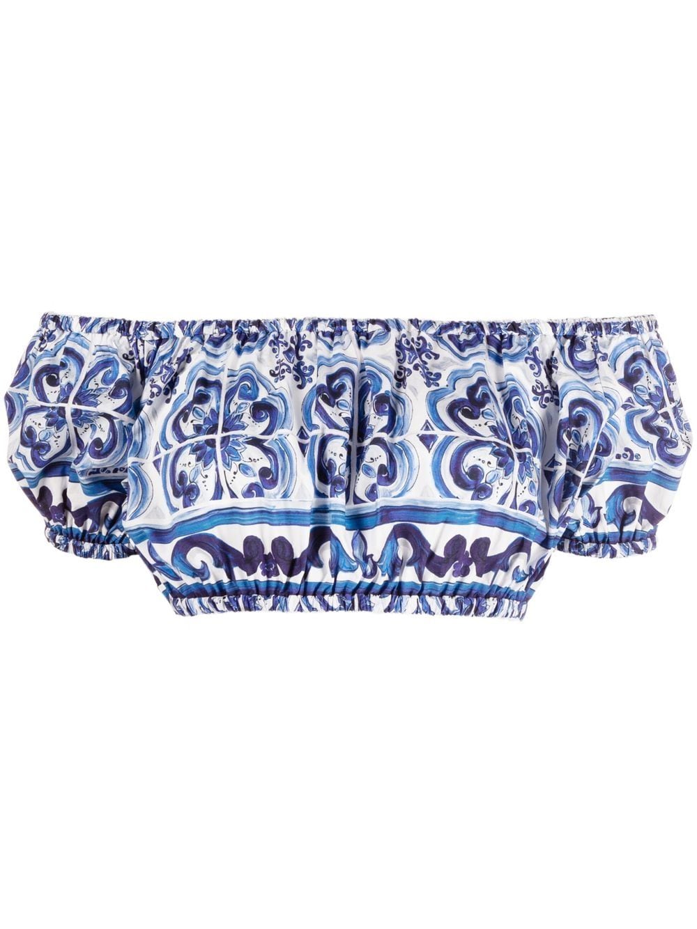 Dolce & Gabbana Majolica-print crop top