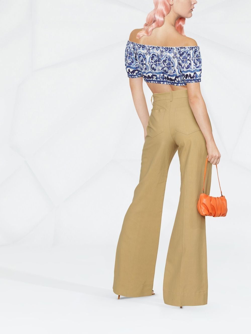 Dolce & Gabbana Majolica-print crop top - Image 4