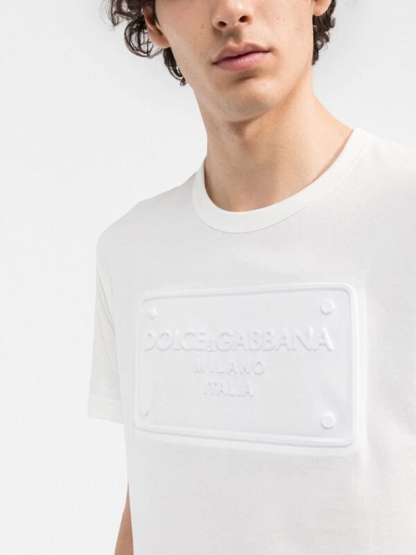 Dolce & Gabbana  raised logo round-neck T-shirt - Image 4